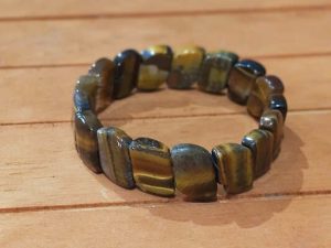pulsera mineral ojo de tigre cabujones medianos