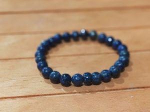 pulsera mineral lapislázuli de bola 8mm