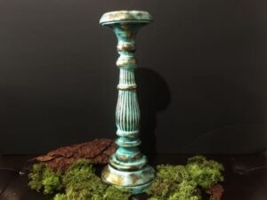 Candelabro Indonesio de madera Artesanal