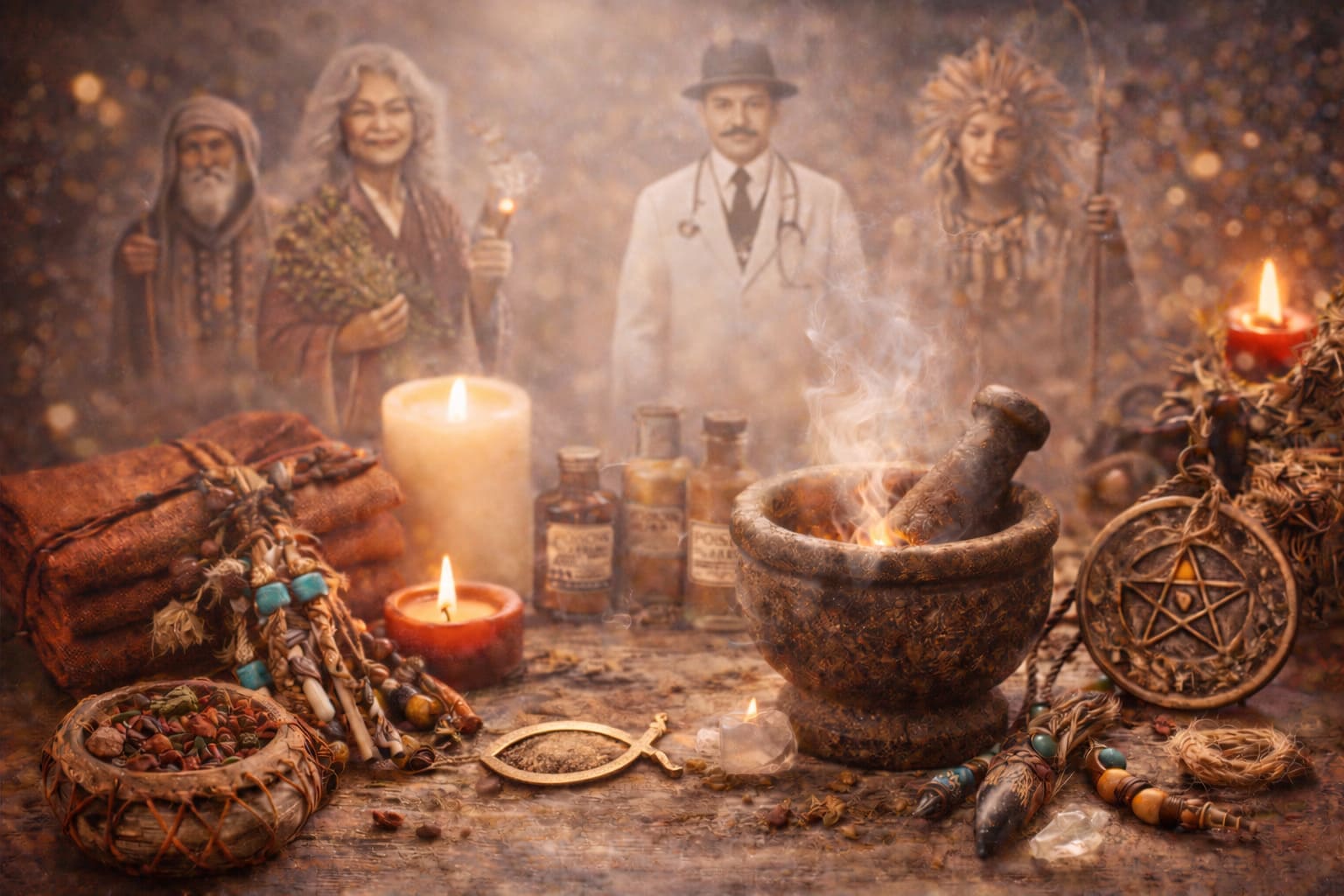 Preparación de amuletos y protecciones personales para energía y protección espiritual