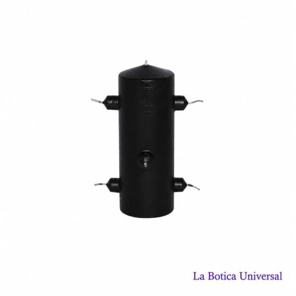 Velón 7 mechas negro para protección y eliminación de energías negativas | La Botica Universal