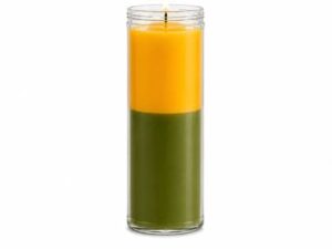 Velón ritual dos colores amarillo y verde | La Botica Universal