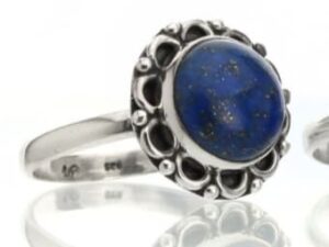 Anillo de plata 925 con lapislázuli modelo Rous