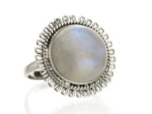 Anillo de plata 925 con piedra luna modelo Nadir